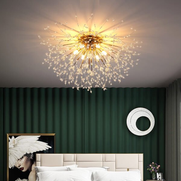 Dandelion Bedroom Crystal Ceiling Lamp – Bild 4
