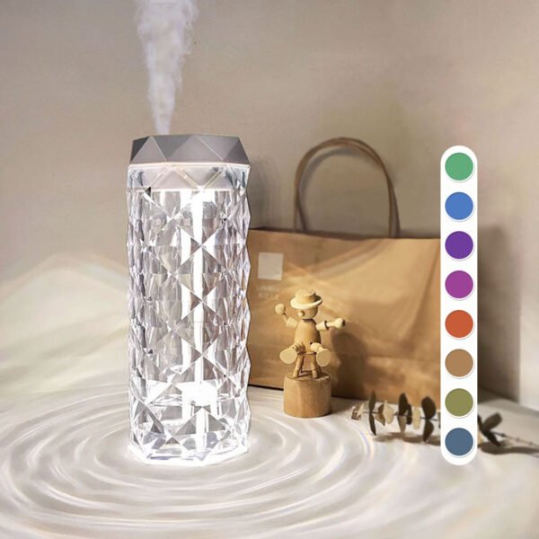 Crystal Lamp Air Humidifier Color Night Light Touch Lamp With Cool Mist Maker Fogger LED Atmosphere Room Decoration Home Decor Lights – Bild 2