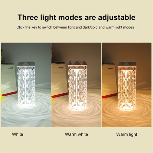 Crystal Lamp Air Humidifier Color Night Light Touch Lamp With Cool Mist Maker Fogger LED Atmosphere Room Decoration Home Decor Lights – Bild 9