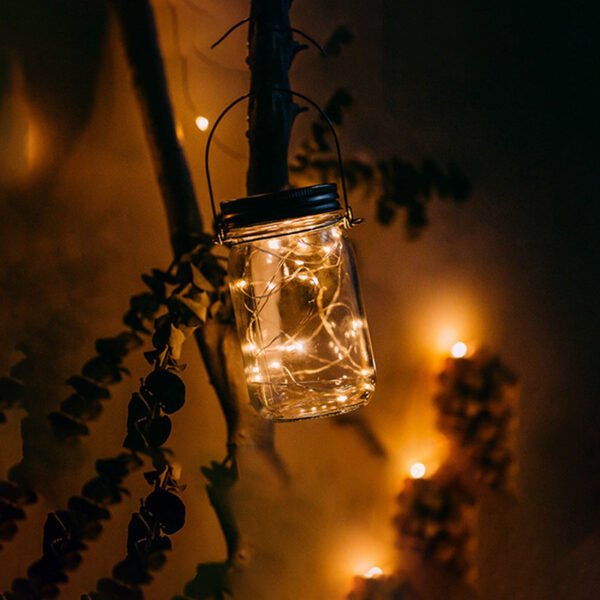 Solar Mason Jar  Light Decoration Mason Jar Light Outdoor Hanging Light Mason Jar Light String – Bild 4