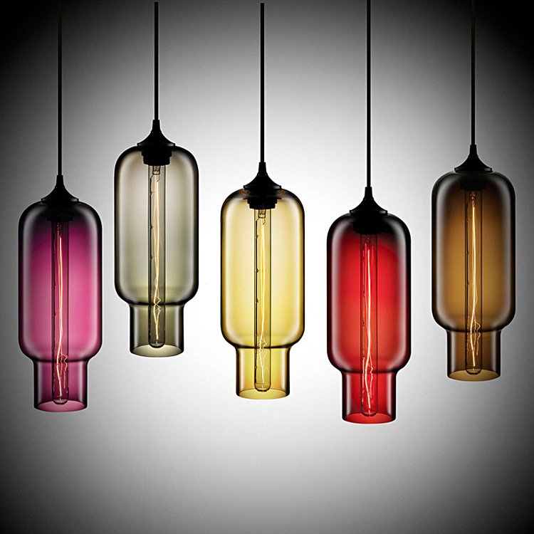 Nordic Modern Loft Pendant Lamp Glass Lustre Industrial Decor Hanging Lights Fixtures – Bild 2