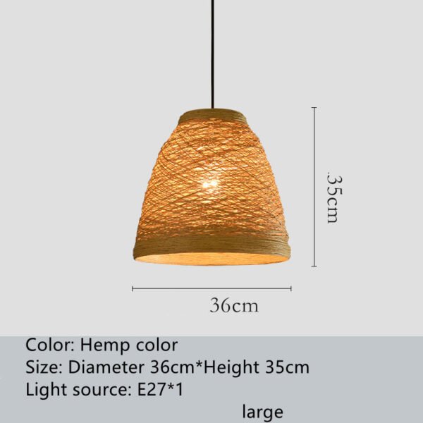 Ldyllic Creative Personality Coffee Shop Rattan Woven Rattan Ball Lamp Hot Pot Shop Farm Bar Restaurant Rattan Hanging Lamps – Bild 8