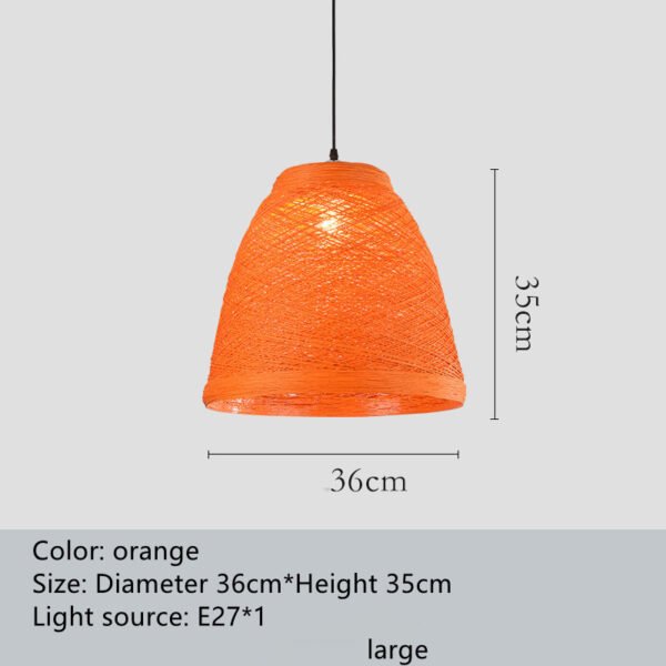 Ldyllic Creative Personality Coffee Shop Rattan Woven Rattan Ball Lamp Hot Pot Shop Farm Bar Restaurant Rattan Hanging Lamps – Bild 10