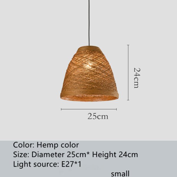 Ldyllic Creative Personality Coffee Shop Rattan Woven Rattan Ball Lamp Hot Pot Shop Farm Bar Restaurant Rattan Hanging Lamps – Bild 4