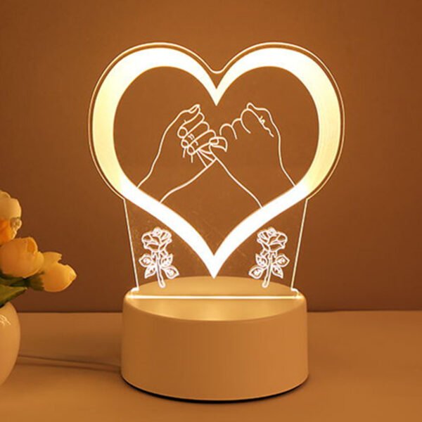 3D Lamp Acrylic USB LED Night Lights Neon Sign Lamp Xmas Home Decorations For Room Decor Valentines Day Gifts – Bild 8