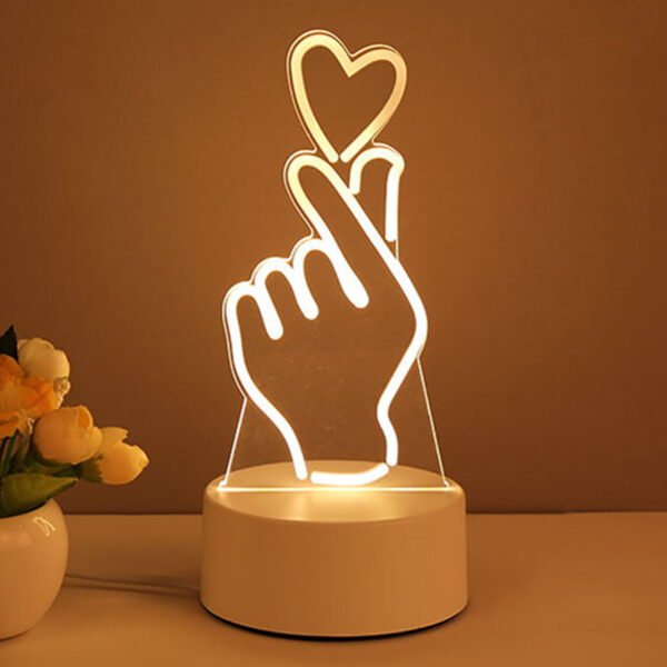 3D Lamp Acrylic USB LED Night Lights Neon Sign Lamp Xmas Home Decorations For Room Decor Valentines Day Gifts – Bild 7