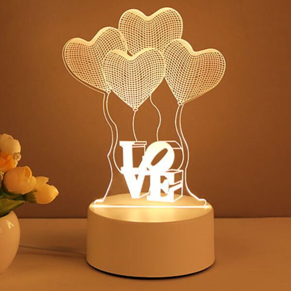 3D Lamp Acrylic USB LED Night Lights Neon Sign Lamp Xmas Home Decorations For Room Decor Valentines Day Gifts – Bild 4