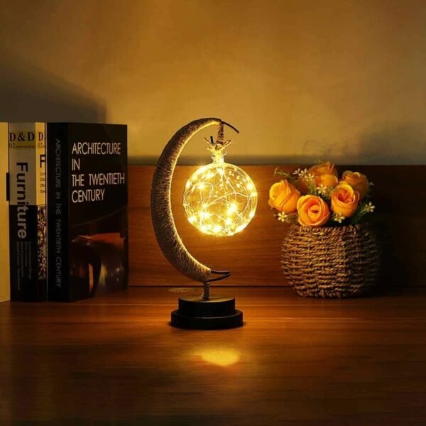 Led Moon Light Wrought Iron Ornament Light Star Shape Copper Wire Light Decorative Light USB Battery – Bild 7