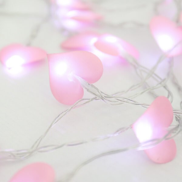 Led Lights Curtain Lights Fabric Peach Heart String Lights – Bild 6
