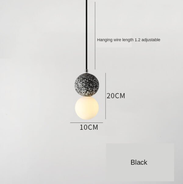 Nordic Ins Modern Cement Terrazzo Small Chandelier Restaurant Bar – Bild 4