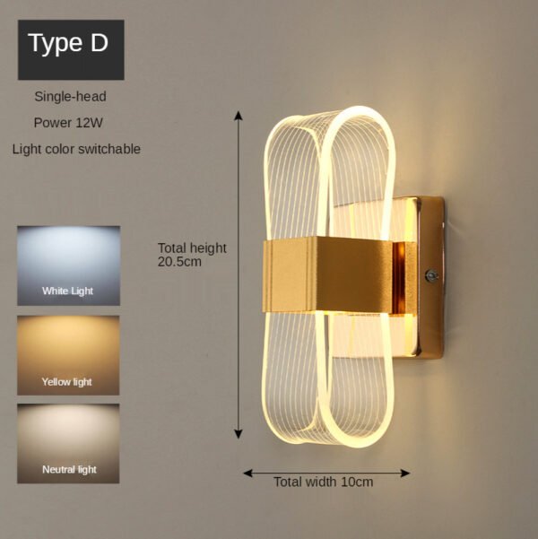 Golden Nordic Style Wall Lamp Lighting Fixture – Bild 5