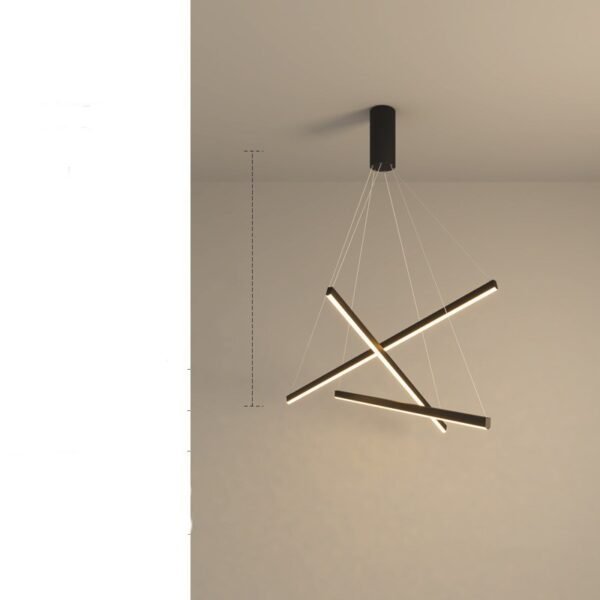 Modern Simple Atmosphere Light Luxury Small Apartment Pick High School Empty Lamps Chandelier – Bild 5