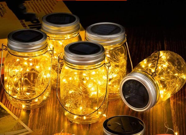 Solar Mason Jar  Light Decoration Mason Jar Light Outdoor Hanging Light Mason Jar Light String – Bild 6