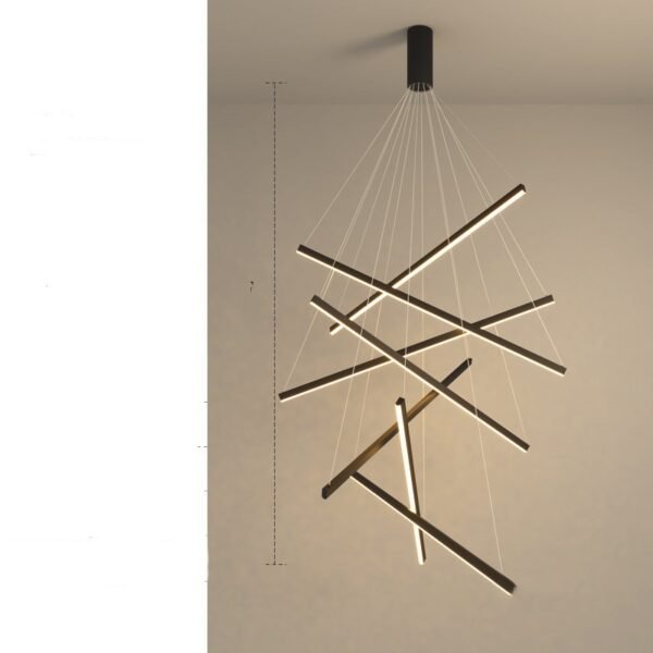 Modern Simple Atmosphere Light Luxury Small Apartment Pick High School Empty Lamps Chandelier – Bild 3