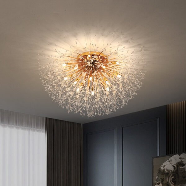 Dandelion Bedroom Crystal Ceiling Lamp – Bild 2