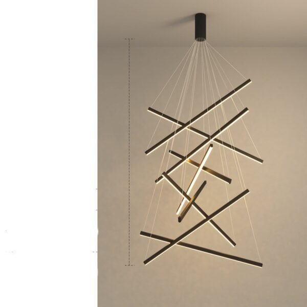 Modern Simple Atmosphere Light Luxury Small Apartment Pick High School Empty Lamps Chandelier – Bild 2