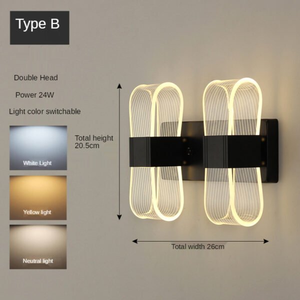 Golden Nordic Style Wall Lamp Lighting Fixture – Bild 7