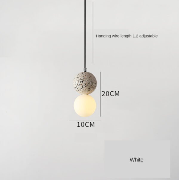 Nordic Ins Modern Cement Terrazzo Small Chandelier Restaurant Bar – Bild 5