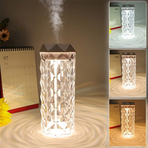 Crystal Lamp Air Humidifier Color Night Light Touch Lamp With Cool Mist Maker Fogger LED Atmosphere Room Decoration Home Decor Lights – Bild 3