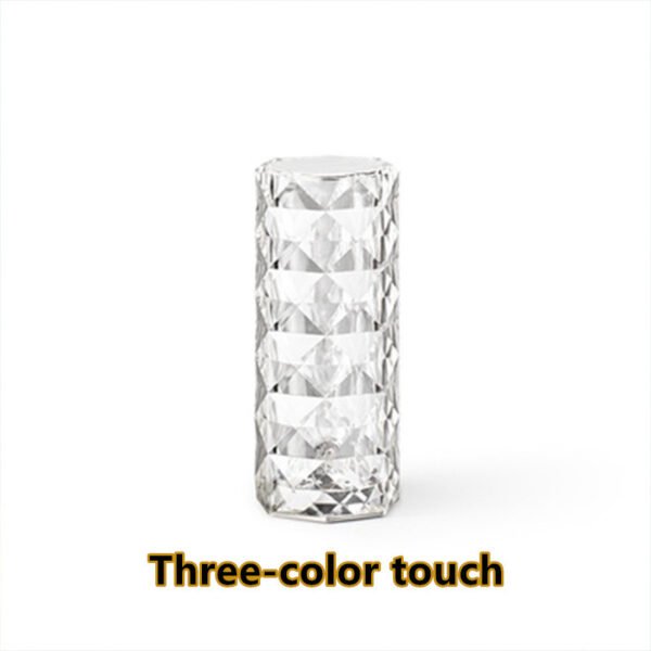 Nordic Crystal Lamp USB Table Lamps Bedroom Touch Dimming Atmosphere Diamond Night Light Rose Projector Lamp Decor – Bild 7