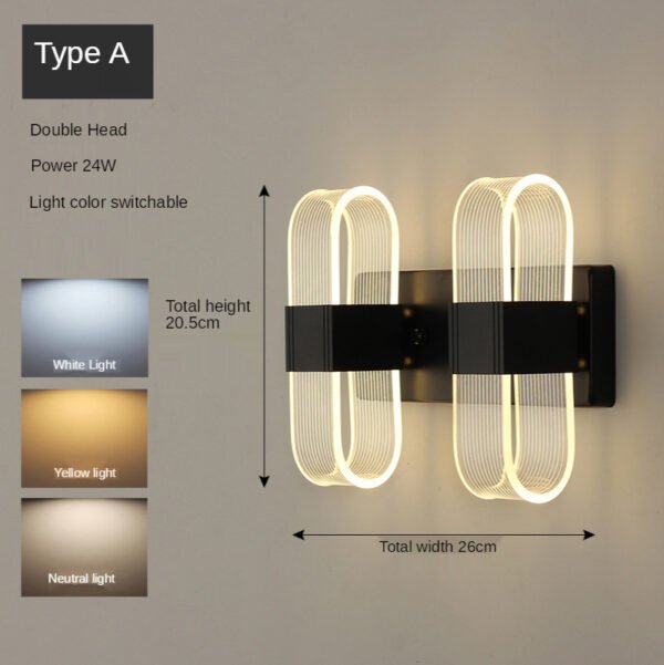 Golden Nordic Style Wall Lamp Lighting Fixture – Bild 6