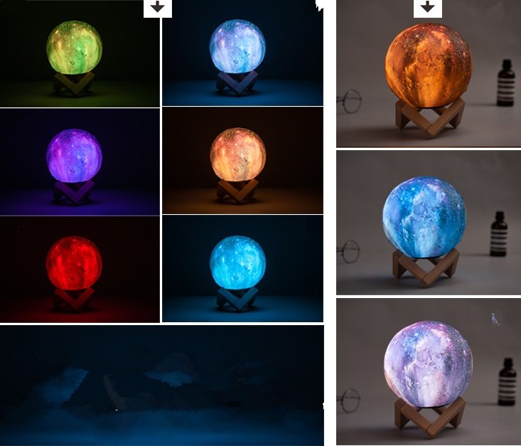 3D Printing Lunar Light Painting Creative Gift Night Light – Bild 5