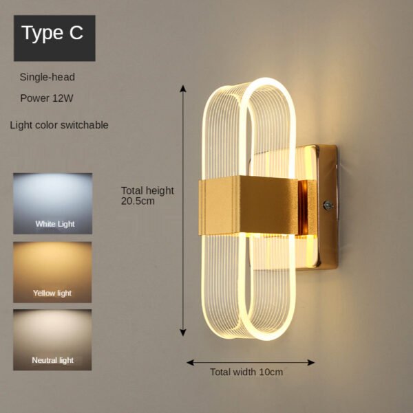 Golden Nordic Style Wall Lamp Lighting Fixture – Bild 4