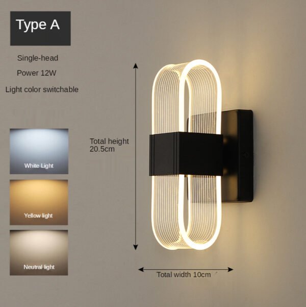 Golden Nordic Style Wall Lamp Lighting Fixture – Bild 2