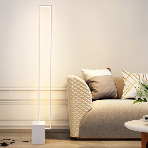 Minimalist Sand Black Floor Lamp Quadriboid Base Square Light Body – Bild 6