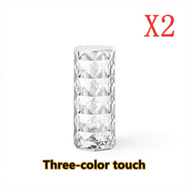 Nordic Crystal Lamp USB Table Lamps Bedroom Touch Dimming Atmosphere Diamond Night Light Rose Projector Lamp Decor – Bild 8